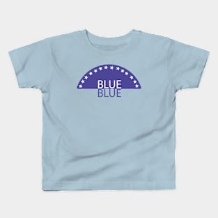 White Stars With Blue Background Kids T-Shirt